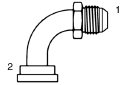 Tompkins / NB6892 JIC to No Braze Flange Elbow 90 Degree