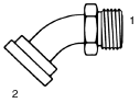 Tompkins / FF6845 ORFS to Flange Elbow 45 Degree