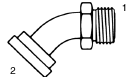 Tompkins / FF6847 ORFS to Flange Elbow 45 Degree