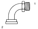 Tompkins / FF6890 ORFS to Flange Elbow 90 Degree