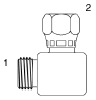 Tompkins / 3436 BSPP to BSPP Swivel Elbow 90 Degree