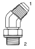 Tompkins / 3802 JIC to BSPP Elbow 45 Degree