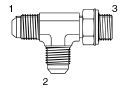 Tompkins / 3859 JIC to BSPP Adjustable Run Tee