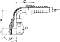 JIC Female Swivel, 90 Degree Bent Tube (Medium Drop)