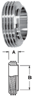 Short Threaded Bevel Seat Ferrules - 15TRF