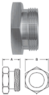 Threaded Bevel Seat Solid End Caps - 16AT