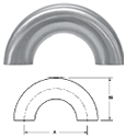 180° Return Bends, no. 7 finish - B2WUL