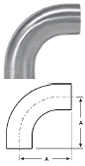 90° Weld Elbows with Tangents - B2S