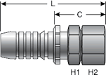 Gates Female JIC 37° Flare Swivel