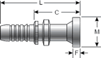 Gates Code 61 Flange Without O-Ring Groove