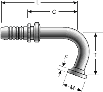 Gates Code 61 O-Ring Flange - 100° Bent Tube