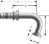 Gates Code 61 O-Ring Flange - 110° Bent Tube