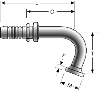 Gates Code 61 O-Ring Flange - 120° Bent Tube