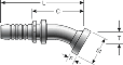 Gates Code 62 O-Ring Flange Heavy - 30° Bent Tube