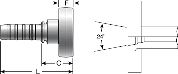 Gates Female French GAZ (Poclain) 24° High Pressure Flange