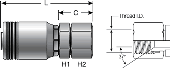 Gates Female JIC 37° Flare Swivel (for SAE100R13)