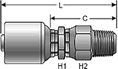 Gates MegaCrimp Male Pipe Swivel