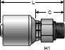 Gates MegaCrimp Male O-Ring Boss