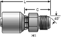 Gates MegaCrimp Male SAE 45° Flare