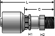 Gates MegaCrimp SAE Male Inverted Swivel