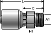 Gates MegaCrimp Male DIN 24° Cone - Light Series