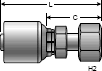 Gates MegaCrimp Female British Flat-Face Swivel