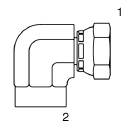 Tompkins / 6503 JIC Swivel to Pipe Elbow 90 Degree
