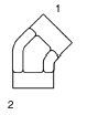 Tompkins / 5505 Pipe Elbow 45 Degree