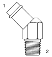 Tompkins / 4503 Beaded Hose to Pipe Elbow 45 Degree