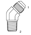 Tompkins / 3503 JIC to BSPT Elbow 45 Degree