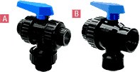 3-Way, Multi-Port Polypropylene Ball Valves