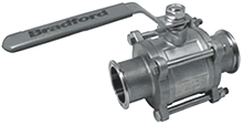 Non-Encapsulated 2-way 3 Piece Stainless Steel Ball Valve