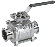 Encapsulated 2-way 3 Piece Stainless Steel Ball Valve