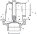 Dixon Bayco / 3120 Series 3 inch Vacuum Relief Valve