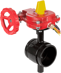 Cooplok Fire Protection Grooved End Butterfly Valve with Gear Operator