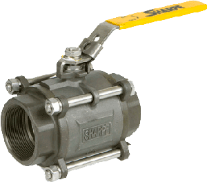 Series 39034 Carbon Steel Ball Valve, 3-Piece Design
