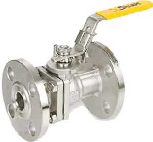 Series 49116 316 Stainless Steel Flanged Ball Valve, 2-piece