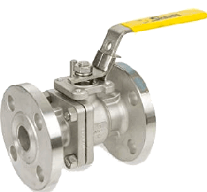 Series 50116 316 Stainless Steel Flanged Ball Valve, 2-Piece