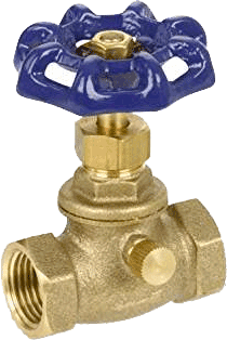 Series 135 Brass Straight Stop with Drain