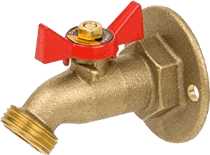 Series 310 Brass Flanged Sillcock, FIP Inlet 1/4 Turn