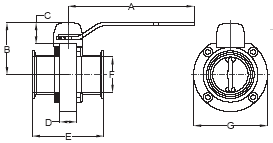 Butterfly Valve Push Handle