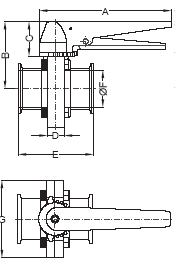 Butterfly Valve Trigger Handle