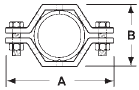 Hex Tube Hanger with Sleeve - B24PS