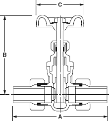 Legend Valve Model T-403 and S-403 Dimensions in Inches Diagram