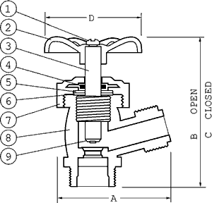 Celcon Boiler Drains T-626 Specifications and Dimensions