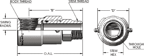 Male Pipe (N.P.T.F.) X Female Pipe (N.P.T.F.) - 304 Stainless Steel 90 Degree Swivel Fitting