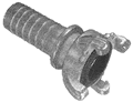 Four Lug Claw Head Hose Coupling - Zinc Plated