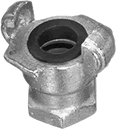 Four Lug Claw Head Coupling with Female End - Zinc Plated