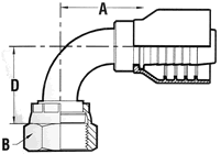 ORFS Female 90° Elbow