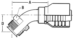 SAE Male Inverted Flare 45° Elbow